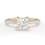 Madeline Princess Cut Lab Grown Diamond 18Kt Yellow Gold Engagement Ring