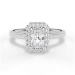 Fiona Radiant Cut Lab Grown Diamond 18Kt White Gold Engagement Ring