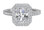 Karen Radiant Cut Lab Grown Diamond Platinum Engagement Ring