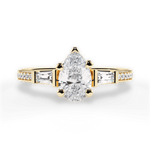 Katie Pear Cut Lab Grown Diamond 18Kt Yellow Gold Engagement Ring