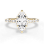 Isabella Marquise Cut Lab Grown Diamond 18Kt Yellow Gold Engagement Ring