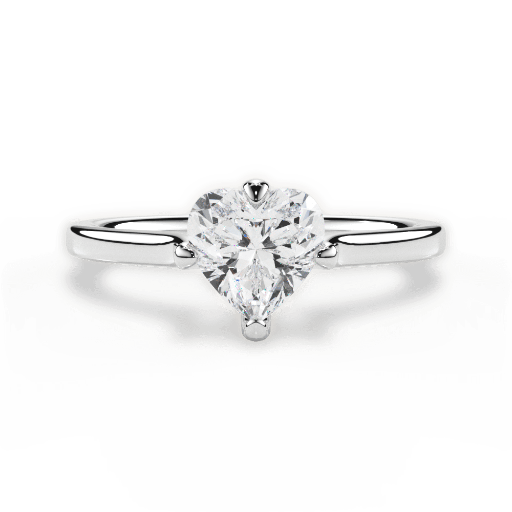 Bernadette Heart Cut Lab Grown Diamond 18Kt White Gold Engagement Ring