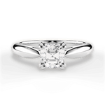 Camila Asscher Cut Lab Grown Diamond 14Kt White Gold Engagement Ring