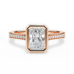 Deanna Radiant Cut Lab Grown Diamond 18Kt Rose Gold Engagement Ring