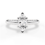 Annette Marquise Cut Lab Grown Diamond 14Kt White Gold Engagement Ring
