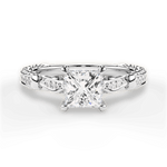 Gabriela Princess Cut Lab Grown Diamond 18Kt White Gold Engagement Ring