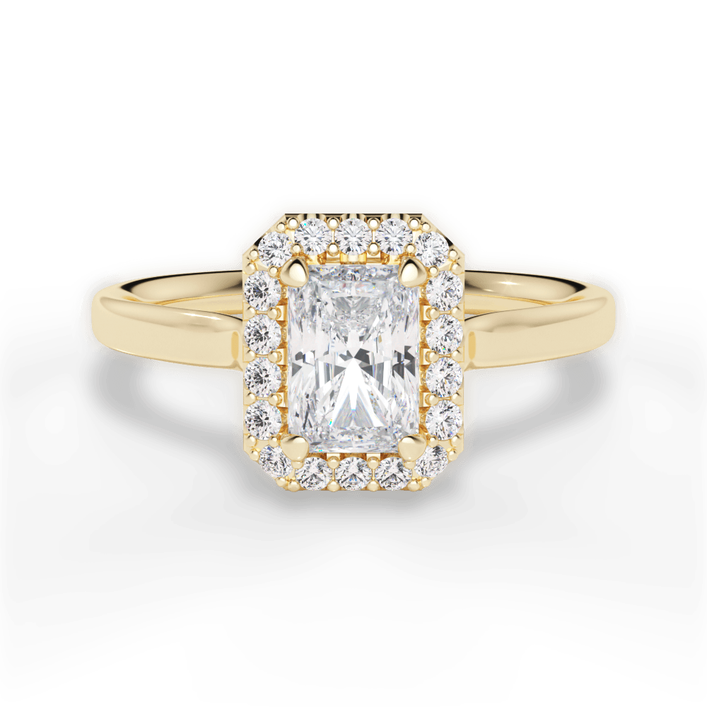 Fiona Radiant Cut Lab Grown Diamond 18Kt Yellow Gold Engagement Ring