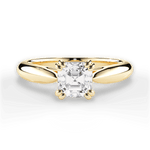 Gillian Asscher Cut Lab Grown Diamond 18Kt Yellow Gold Engagement Ring