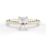 Giselle Radiant Cut Lab Grown Diamond 18Kt Yellow Gold Engagement Ring