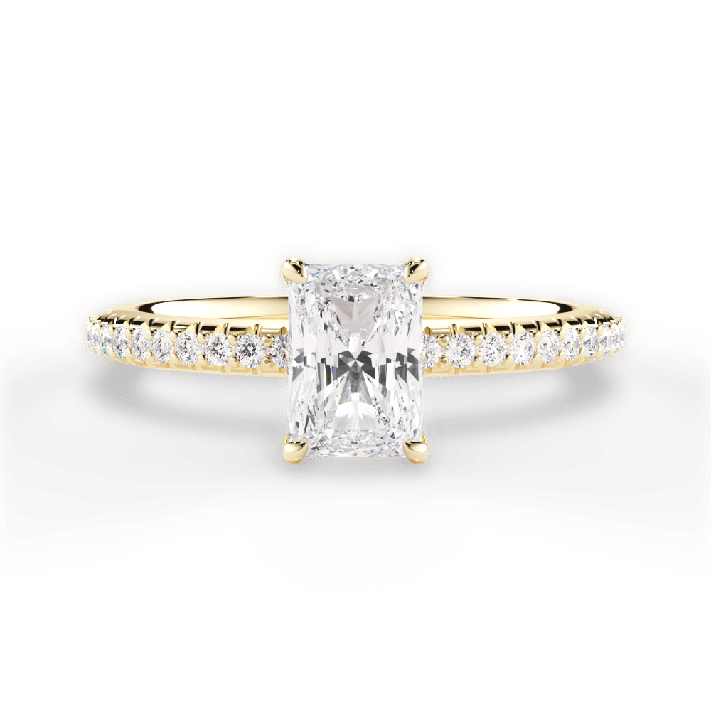 Giselle Radiant Cut Lab Grown Diamond 18Kt Yellow Gold Engagement Ring