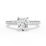 Joan Heart Cut Lab Grown Diamond 14Kt White Gold Engagement Ring