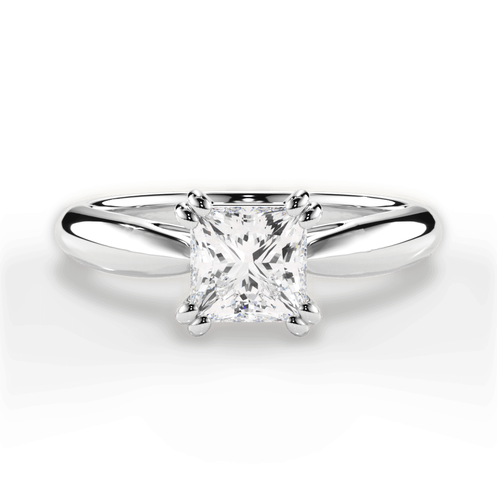 Camila Princess Cut Lab Grown Diamond 14Kt White Gold Engagement Ring