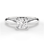 Camila Princess Cut Lab Grown Diamond 14Kt White Gold Engagement Ring