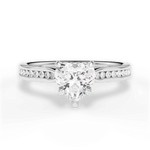 Elena Heart Cut Lab Grown Diamond 14Kt White Gold Engagement Ring