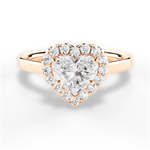 Fiona Heart Cut Lab Grown Diamond 18Kt Rose Gold Engagement Ring