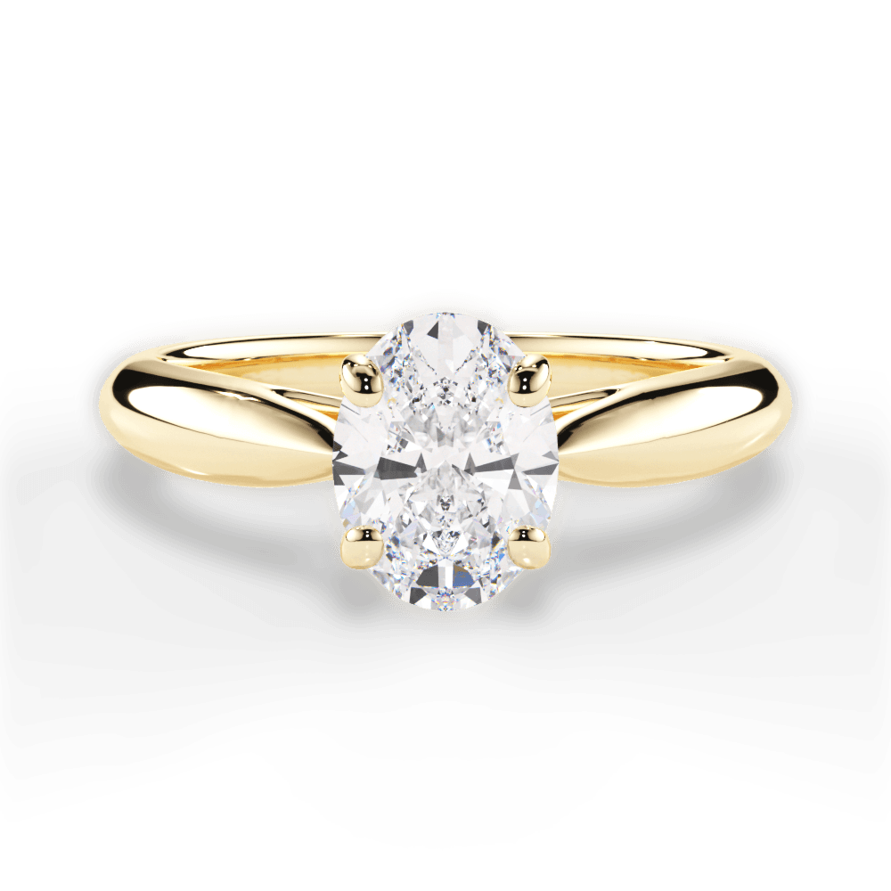 Colleen Oval Cut Lab Grown Diamond 18Kt Yellow Gold Engagement Ring
