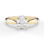 Colleen Oval Cut Lab Grown Diamond 18Kt Yellow Gold Engagement Ring