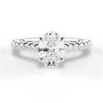 Dana Oval Cut Lab Grown Diamond 14Kt White Gold Engagement Ring
