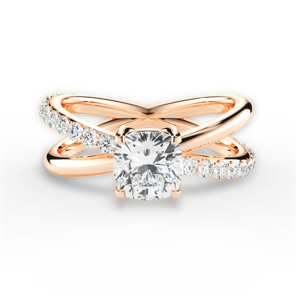 Jennifer Cushion Cut Lab Grown Diamond 18Kt Rose Gold Engagement Ring