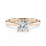 Angela Cushion Cut Lab Grown Diamond 18Kt Rose Gold Engagement Ring