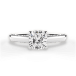 Annette Cushion Cut Lab Grown Diamond Platinum Engagement Ring
