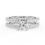 Christie Cushion Cut Lab Grown Diamond Platinum Engagement Ring