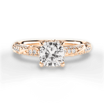 Josephine Cushion Cut Lab Grown Diamond 18Kt Rose Gold Engagement Ring