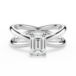 Ada Emerald Cut Lab Grown Diamond Platinum Engagement Ring