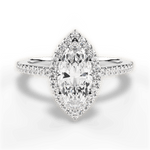 Joanne Marquise Cut Lab Grown Diamond Platinum Engagement Ring