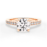 Gilda Round Cut Lab Grown Diamond 18Kt Rose Gold Engagement Ring