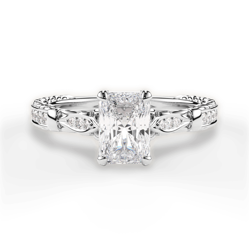 Gabriela Radiant Cut Lab Grown Diamond Platinum Engagement Ring
