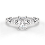 Gabriela Radiant Cut Lab Grown Diamond 14Kt White Gold Engagement Ring