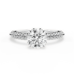 Gail Round Cut Lab Grown Diamond Platinum Engagement Ring