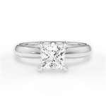 Amanda Princess Cut Lab Grown Diamond 14Kt White Gold Engagement Ring