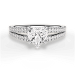 Jessica Heart Cut Lab Grown Diamond Platinum Engagement Ring