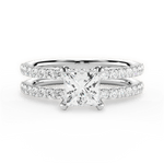 Christie Princess Cut Lab Grown Diamond 18Kt White Gold Engagement Ring