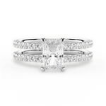 Christie Radiant Cut Lab Grown Diamond 14Kt White Gold Engagement Ring