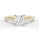 Dana Princess Cut Lab Grown Diamond 18Kt Yellow Gold Engagement Ring