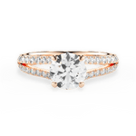 Kendra Round Cut Lab Grown Diamond 18Kt Rose Gold Engagement Ring