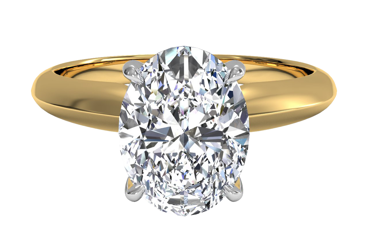 Amanda Oval Cut Lab Grown Diamond 18Kt Rose Gold Engagement Ring