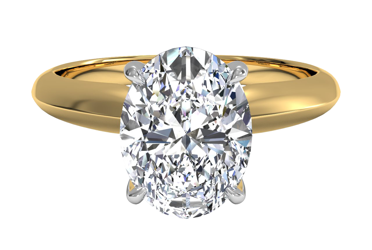 Amanda Oval Cut Lab Grown Diamond 18Kt Rose Gold Engagement Ring