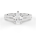 Elena Pear Cut Lab Grown Diamond Platinum Engagement Ring