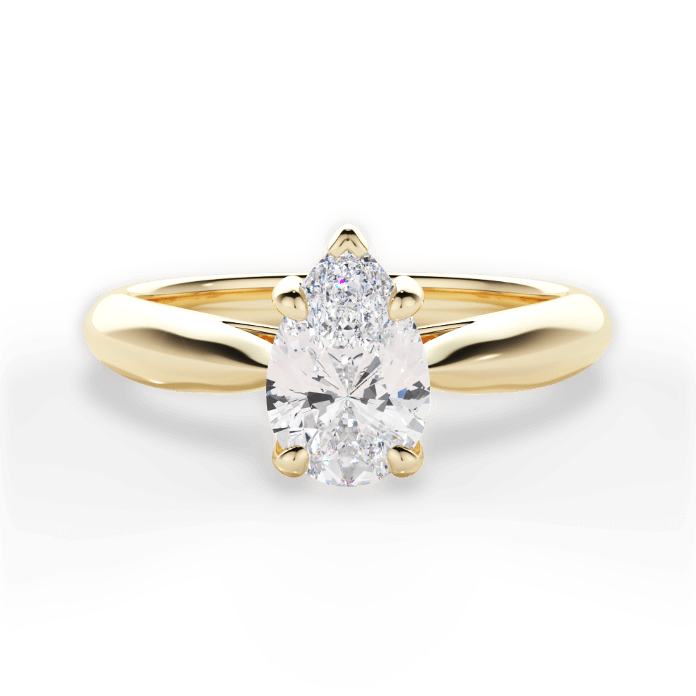 Dolores Pear Cut Lab Grown Diamond 18Kt Yellow Gold Engagement Ring