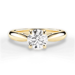 Colleen Round Cut Lab Grown Diamond 18Kt Yellow Gold Engagement Ring