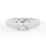 Anna Asscher Cut Lab Grown Diamond 14Kt White Gold Engagement Ring