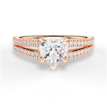 Jessica Heart Cut Lab Grown Diamond 18Kt Rose Gold Engagement Ring