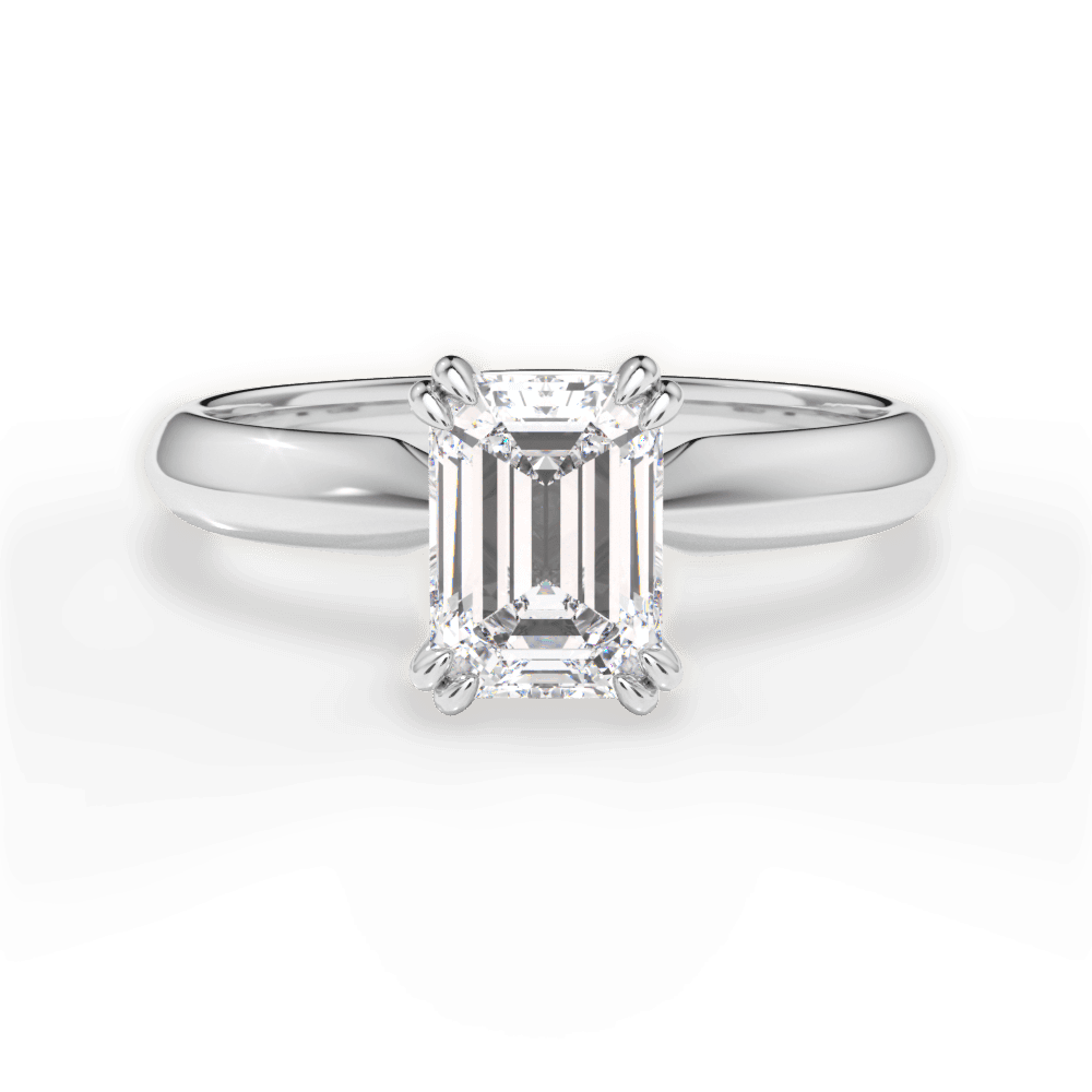 Anastasia Emerald Cut Lab Grown Diamond 18Kt White Gold Engagement Ring