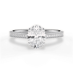 Janet Oval Cut Lab Grown Diamond 18Kt White Gold Engagement Ring