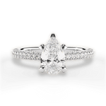 Lisa Pear Cut Lab Grown Diamond 18Kt White Gold Engagement Ring