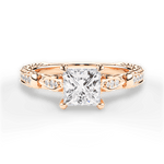 Gabriela Princess Cut Lab Grown Diamond 18Kt Rose Gold Engagement Ring